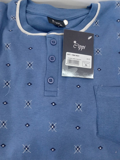 Pigiama uomo interlock avio