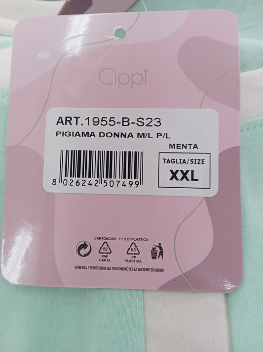 Pigiama donna m/l p/l menta CIPPI