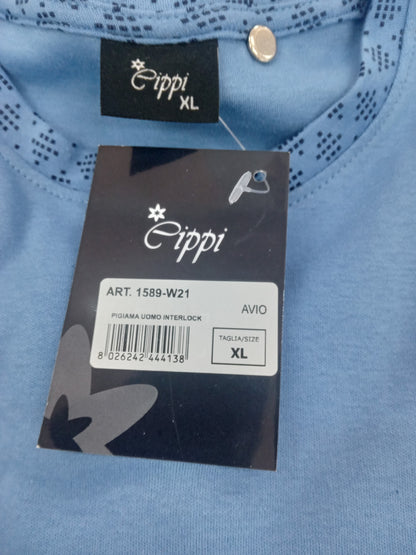 Pigiama uomo interlock avio