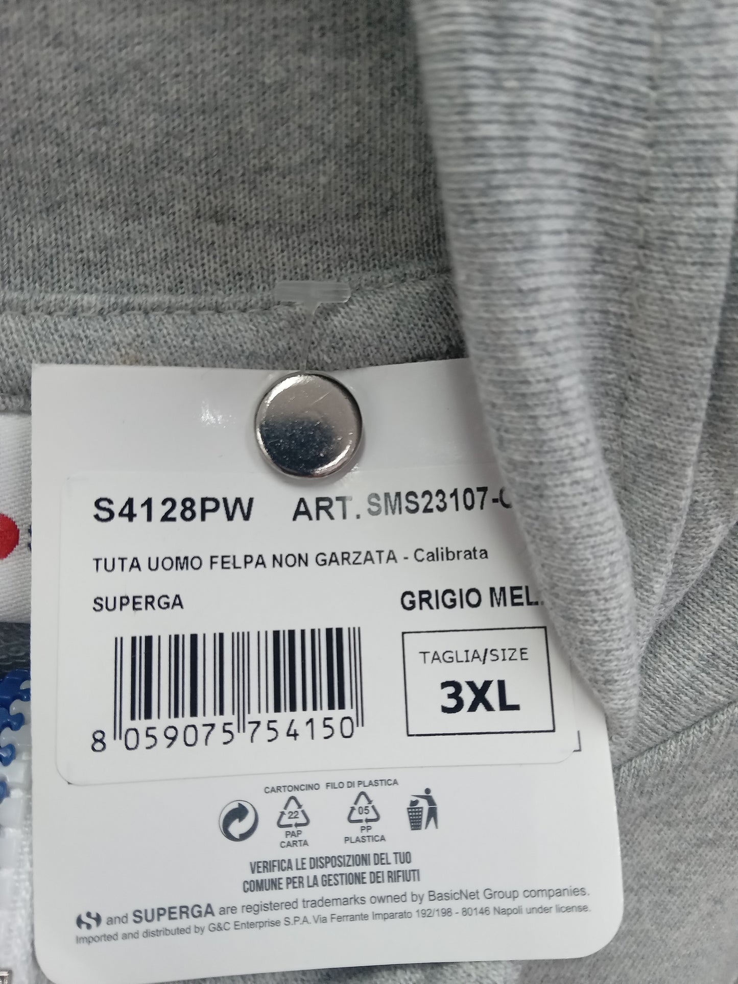 Tuta Uomo superga grigio mel