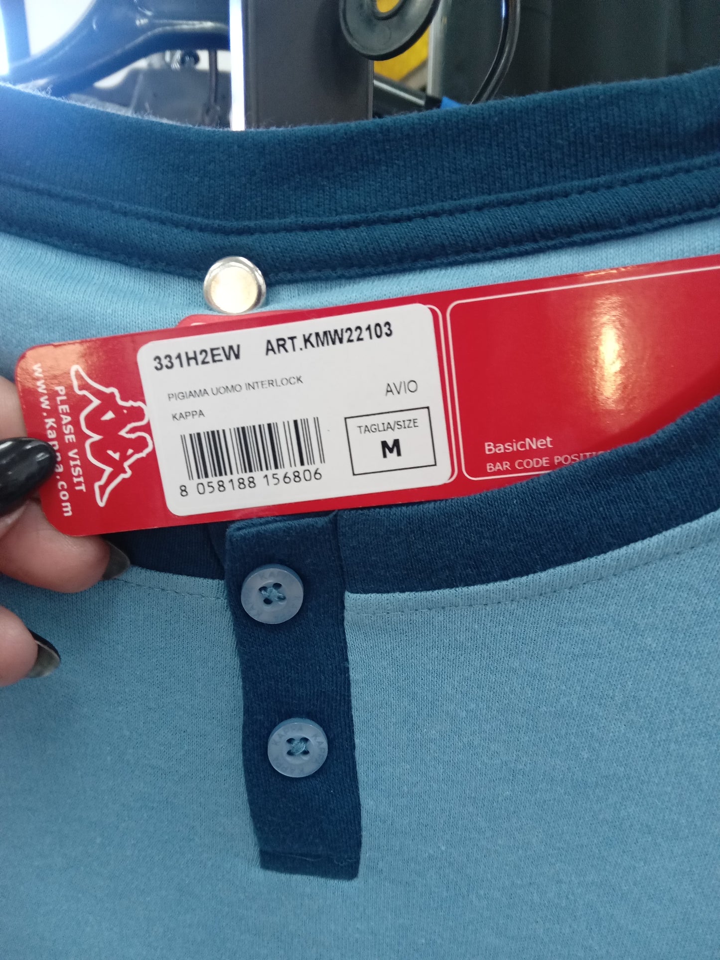 Pigiama uomo interlock avio