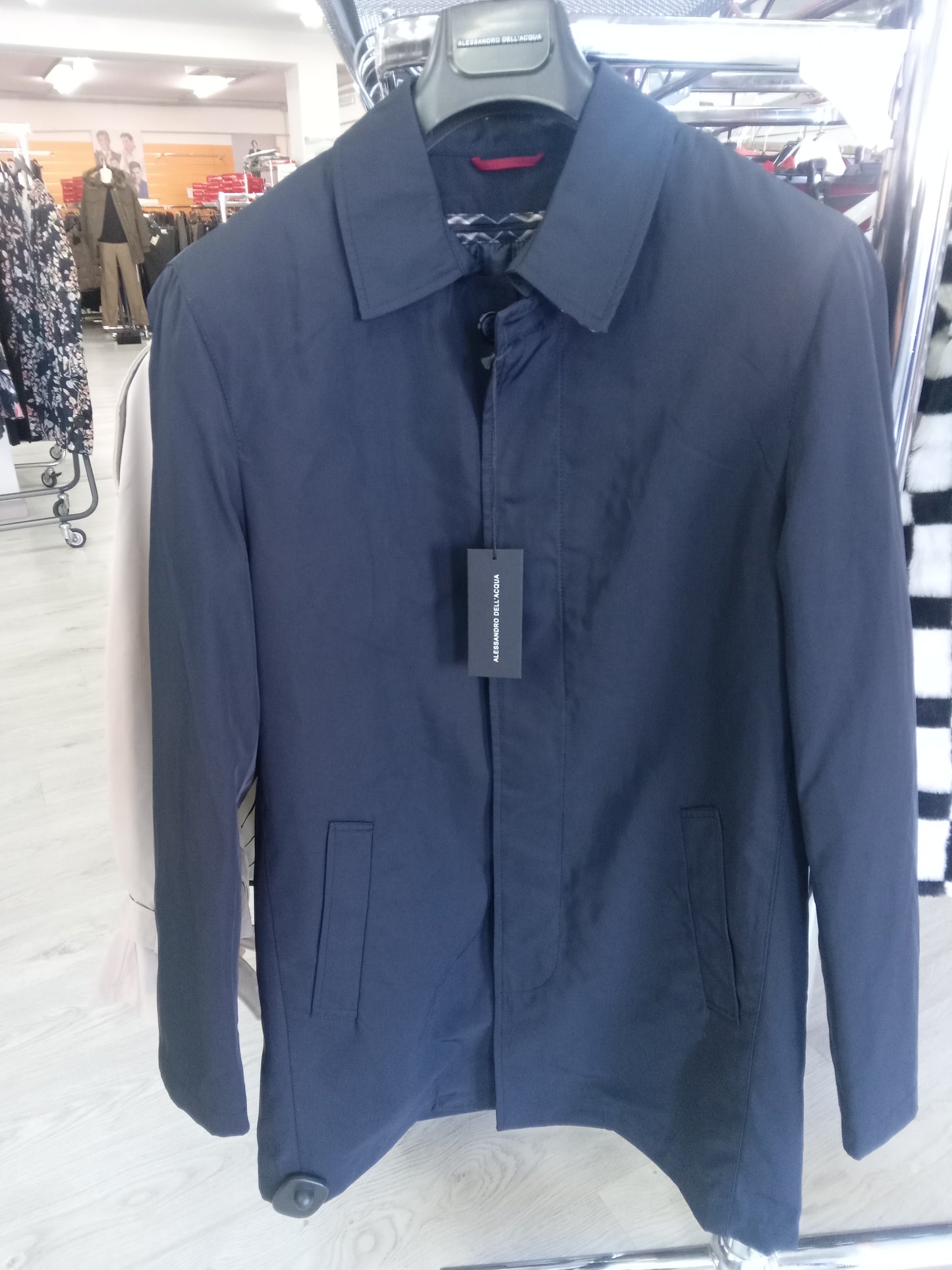 Giaccone lungo blu Alessandro Dell'Acqua