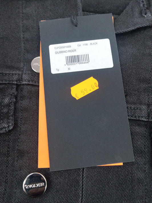 Giubbino Rider Black denim EVOLVER