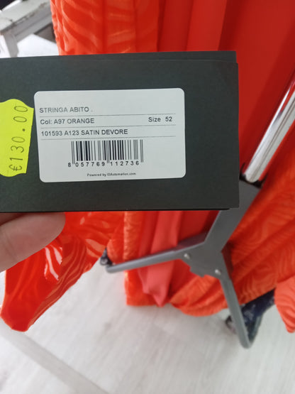 Pinko abito lungo orange satin devore
