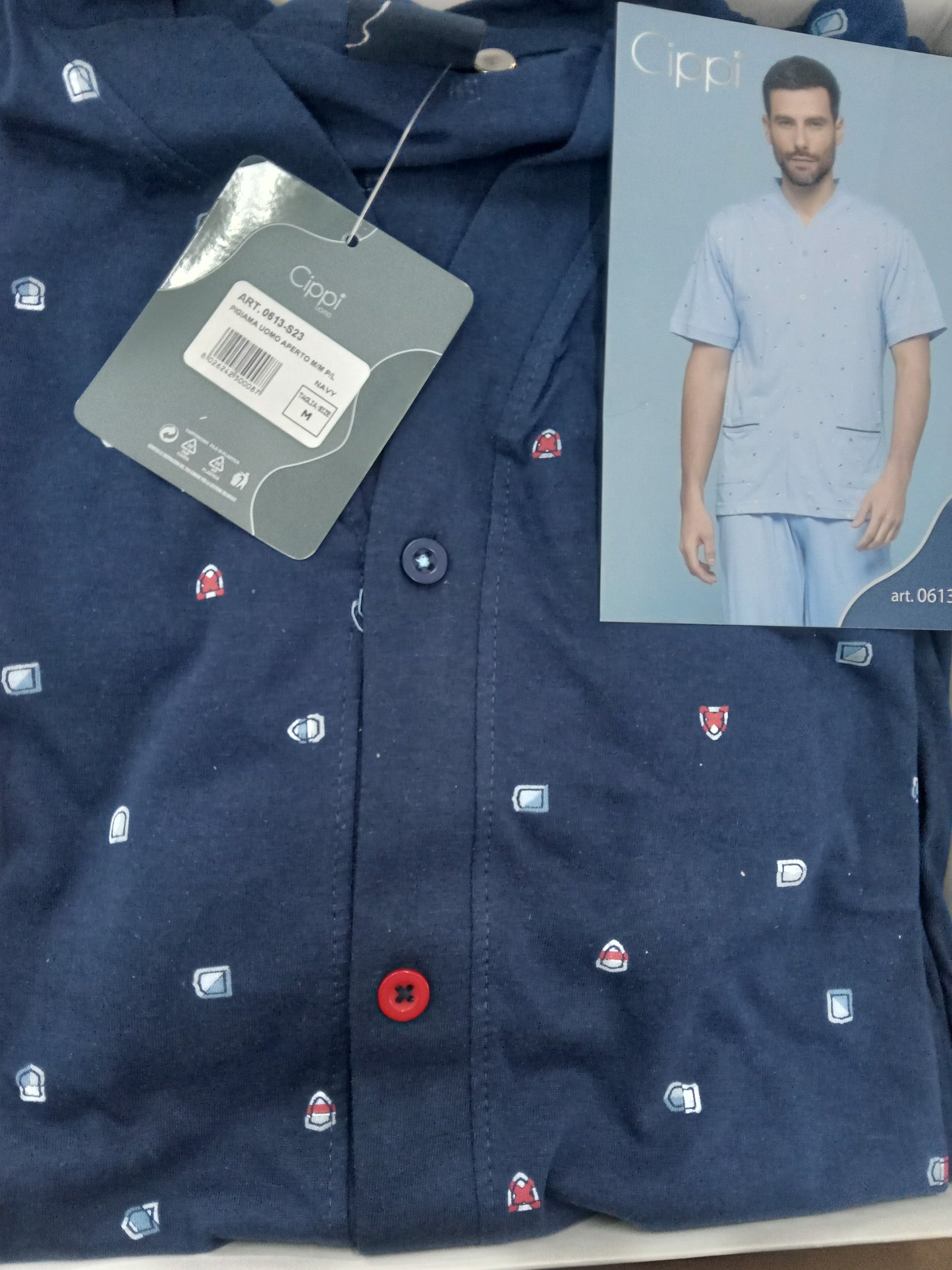 Pigiama uomo aperto m/m P/L nav