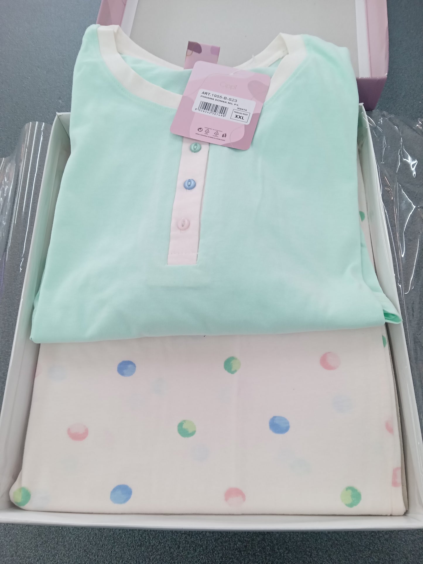 Pigiama donna m/l p/l menta CIPPI