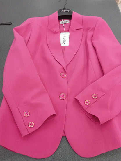 LE RÔBE giacca fuxia gold botton