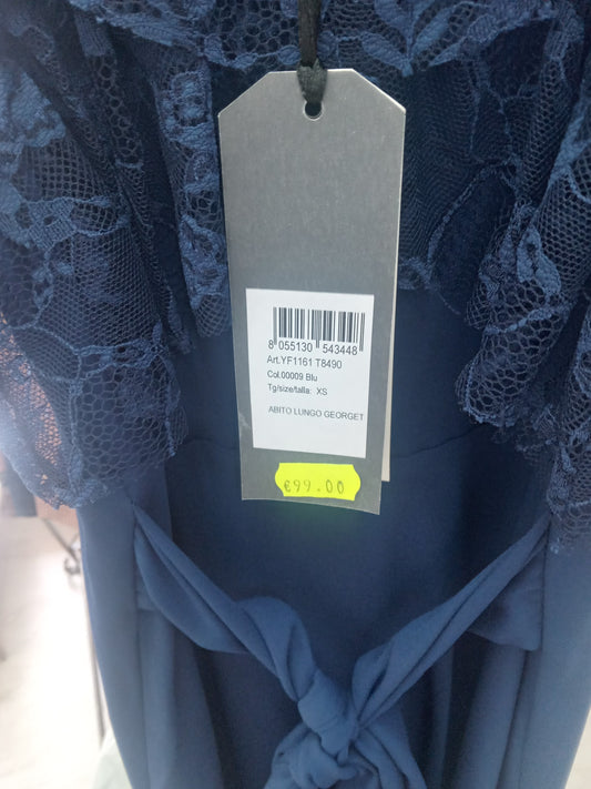 Liu jo abito lungo georgette e pizzo