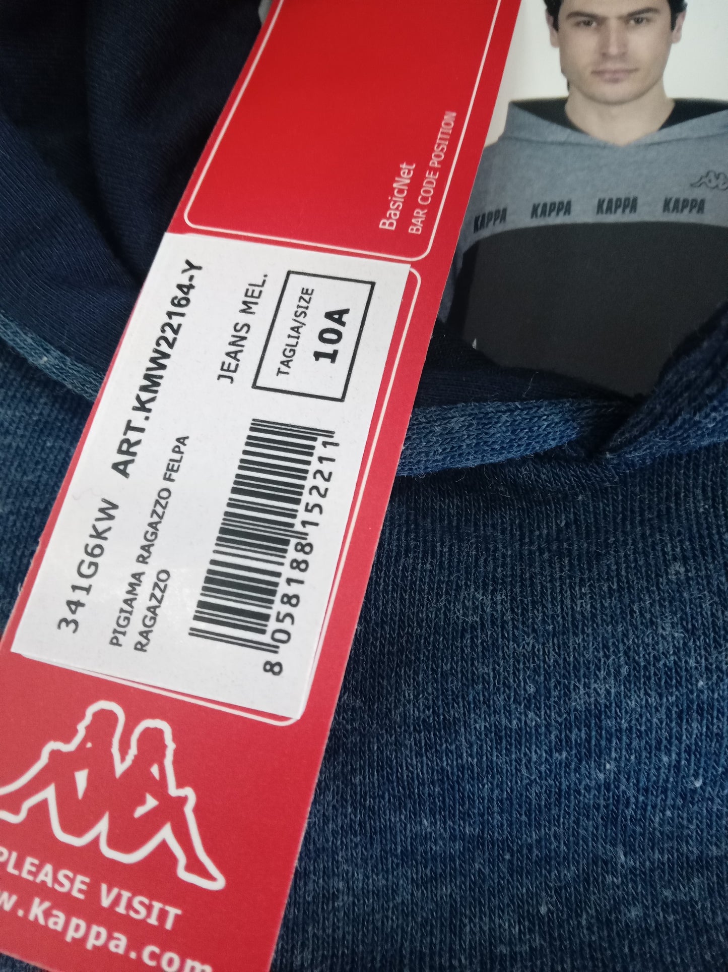 Pigiama ragazzo felpa jeans KAPPA