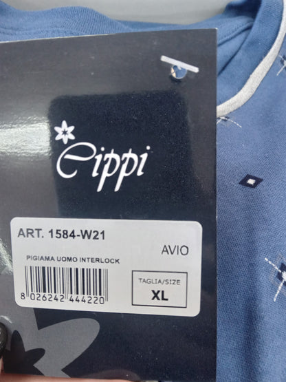Pigiama uomo interlock avio