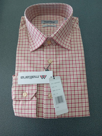 Camicia uomo MATTANA quadri cotone